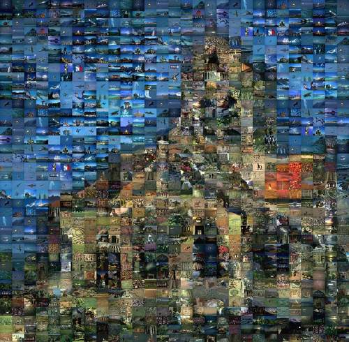 Van Gogh's picture made of misc pictures