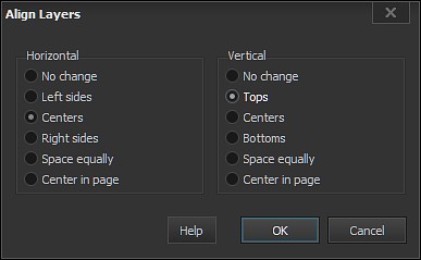 Align Layers dialog box.