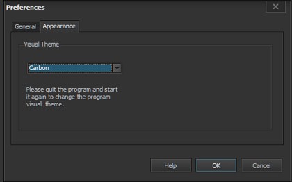 Preferences screen: Appearance