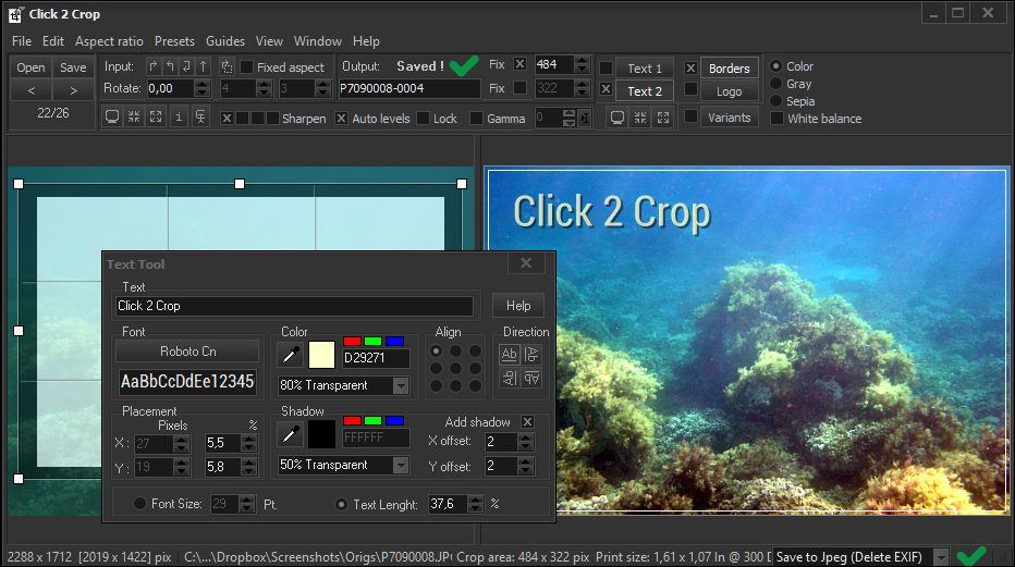 Click 2 Crop for Windows screenshot