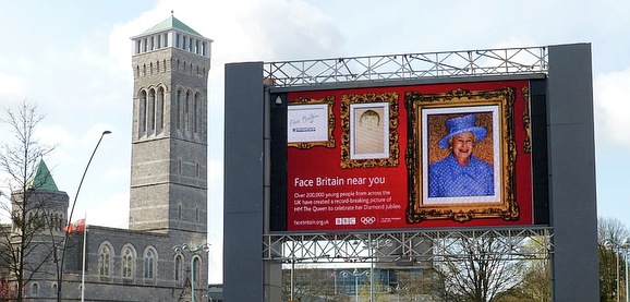 Face Britain Event.
Mazaika mosaic at BBC Big Screens.