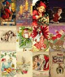 Example of Xmas and New Year cards  collection