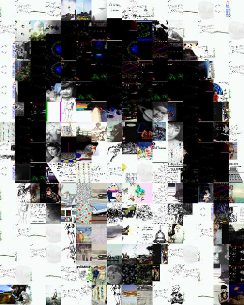 Elvis photo mosaic made from misc pictures