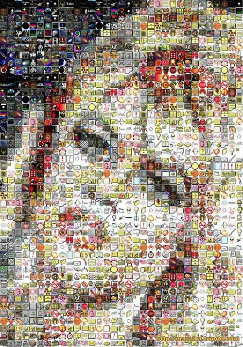 Brigitte Bardot made from MS Windows icons