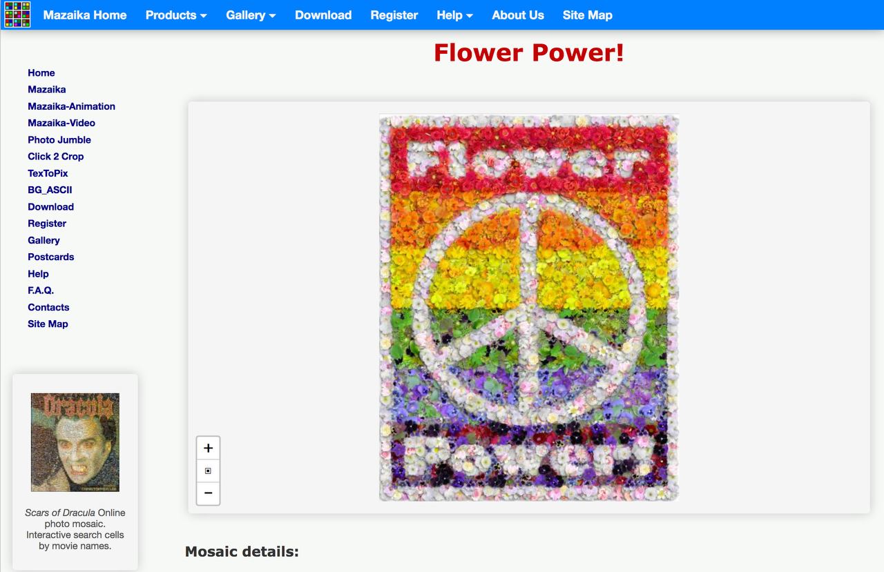 Flower Power Photo Mosaic Example