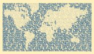 TexToPix picture - World map filled with world countries names